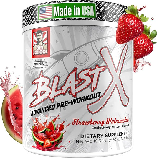 Blast X Advanced Pre Workout Powder, Intense Energy Booster Preworkout for Men & Women, Natural Caffeine + ZumXR®, Beta Alanine, Citrafuze™, L-Citrulline & Taurine for Strength, Focus & Endurance