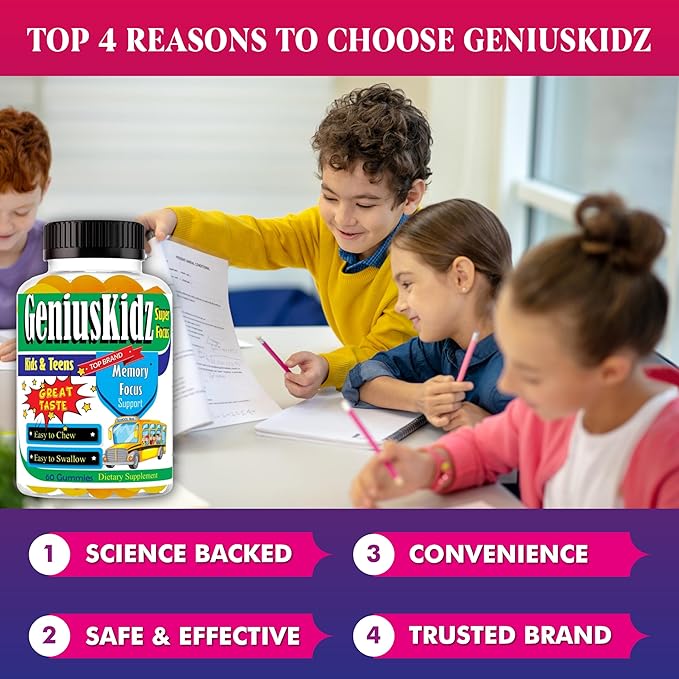 Celebrity Lifestyle Product Brain Support Focus Supplement for Kid and Teens Omega 3 Gummy Vitamin Memory and Attention, Brain Booster, Kid Focus Attention Supplement(1 Bottle) DHA 60ct