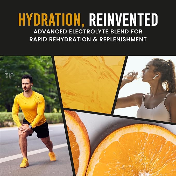 Hydrashot Orange Flavored Hydration Formula with Coconut Water Powder, Calcium, Magnesium, Potassium, and Sodium, Sugar-Free, Hydration Powder Packets, Rehydrates and Replenishes Electrolytes