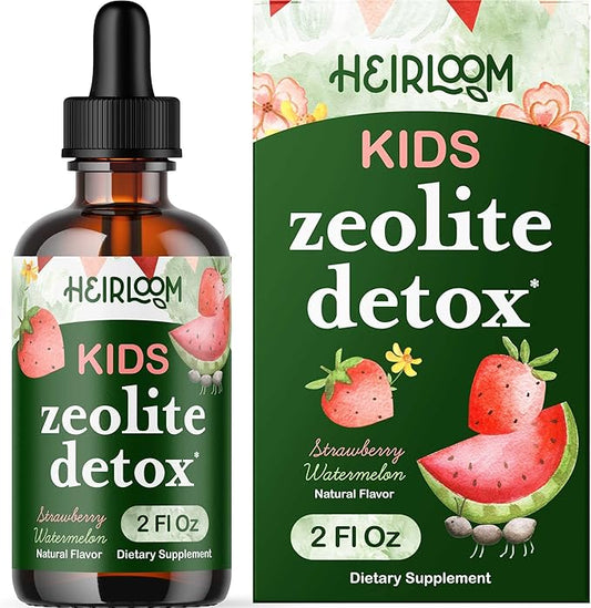 Zeolite Detox for Kids | Methyl B12, Vitamin C & D3 for Immune & Gut Support | Heavy Metal Tested | Mom-Formulated | 2oz Drops (60 Servings) | Vegan, Sugar-Free, Non-GMO