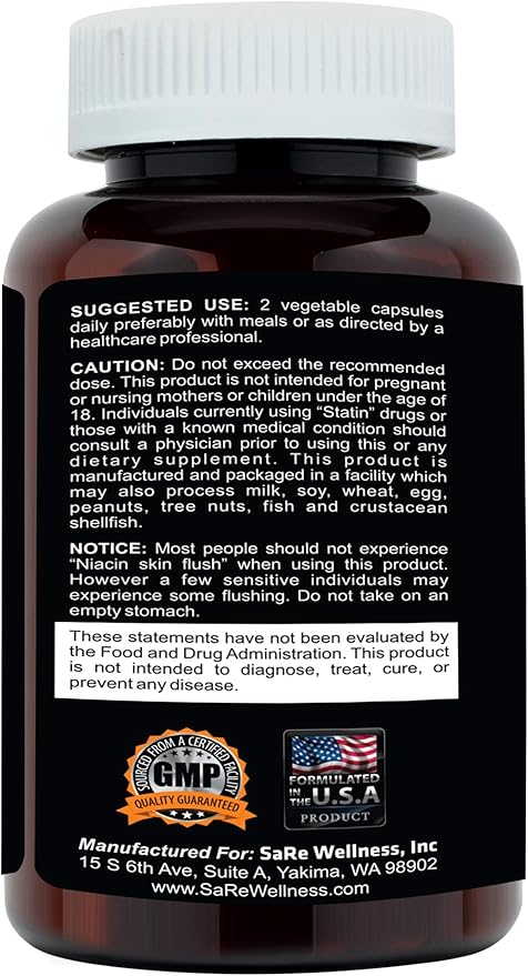 Clinical Daily Cholesterol Care Supplement. Vegan Cholesterol and Triglyceride Supplements. Plant Sterols Supplements Cholesterol Support with Guggul, Garlic, Niacin. 120 Capsules