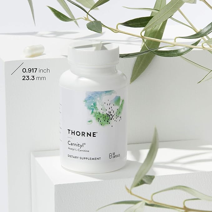 THORNE Acetyl-L-Carnitine - 500 mg - Supports Brain Function & Healthy Nerve Sensations in The Hands & Feet* - Gluten, Dairy & Soy-Free - 60 Capsules
