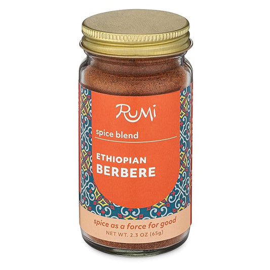 Rumi Spice - Ethiopian Berbere Spice Blend (2.3 oz) | Spicy, Peppery, and Mildly Sweet with Urfa Chile, Ginger, Cumin, Coriander, Fenugreek | Ethically Sourced | Salt Free | Non GMO | Gluten Free