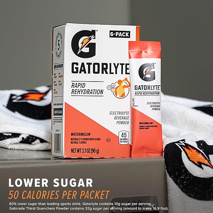 Gatorlyte Powder, Watermelon, Makes 20 Fl Oz (Pack of 48)