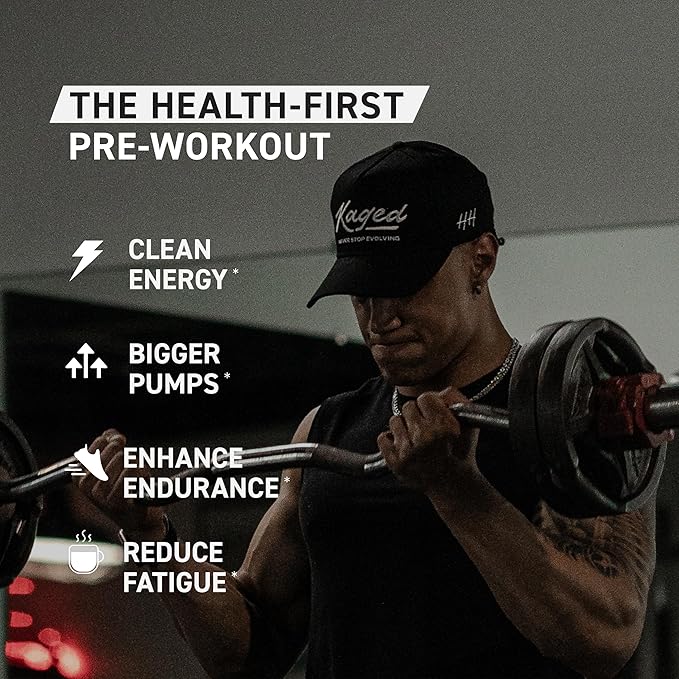 Kaged Original Pre-Workout Powder, Fruit Punch, Pre Formulated with Creatine, Beta Alanine, Pure Caffeine, 20 Servings