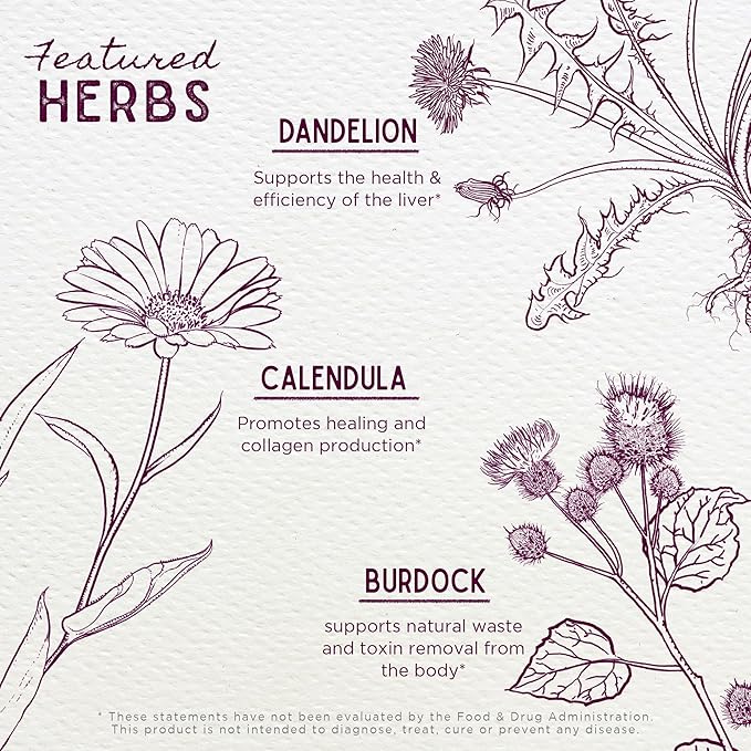 WishGarden Herbs Clear Complexion Blemish Buster - Plant-Based Acne Supplement with Calendula, Burdock & Dandelion Supports Healthy Kidney, Liver & Lymphatic Function, Healthy Skin Supplement, 4oz