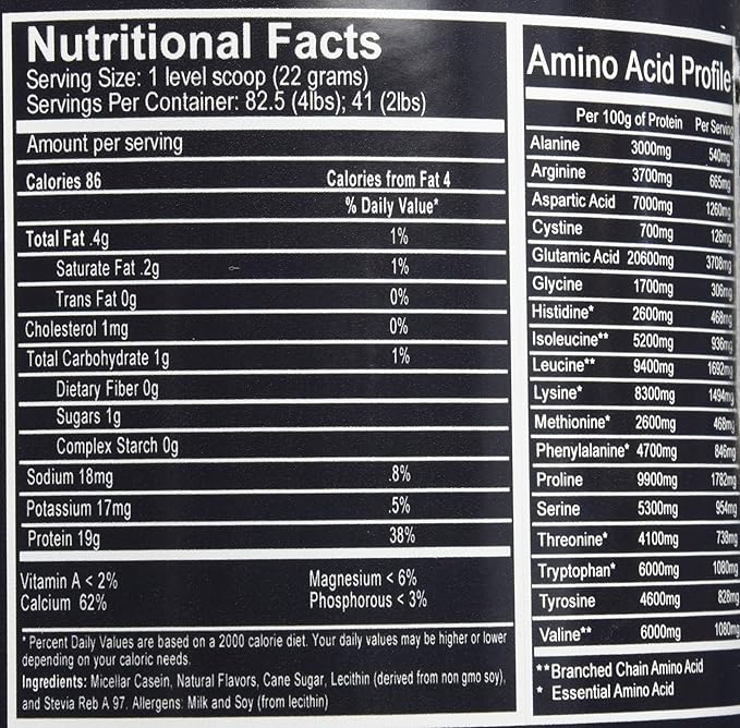 Muscle Feast Micellar Casein Protein, All Natural Pasture Raised Hormone Free Soy Free, Vanilla, 2lb